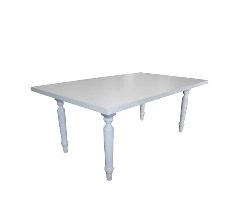 Kids White Rectangular Wooden Table